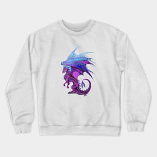 Colorful Pink and Purple Dragon Crewneck Sweatshirt